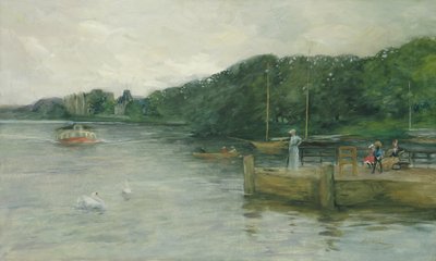 The Alster with the Steamboat Jetty at Raven Road by Thomas Ludwig Herbst